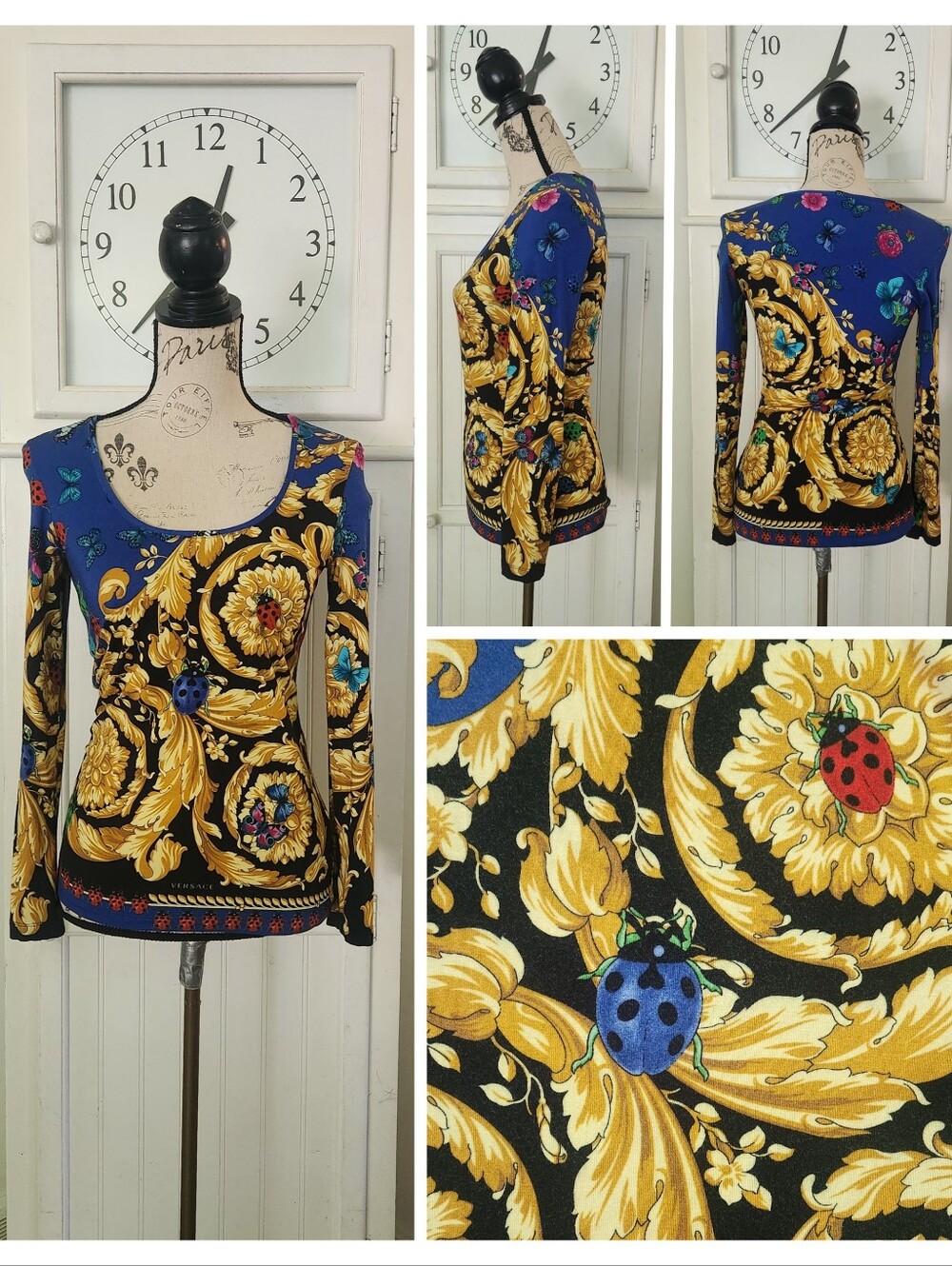 Vintage Y2K Versace long sleeve top